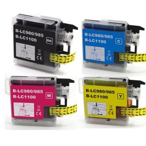 Compatible High Capacity Multipack LC980/LC985/LC1100 (Black, Cyan, Magenta, Yellow) Ink Cartridge