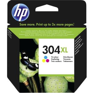 Genuine HP 304XL (High Capacity) Tri-Colour Ink Cartridge - (N9K07AE)